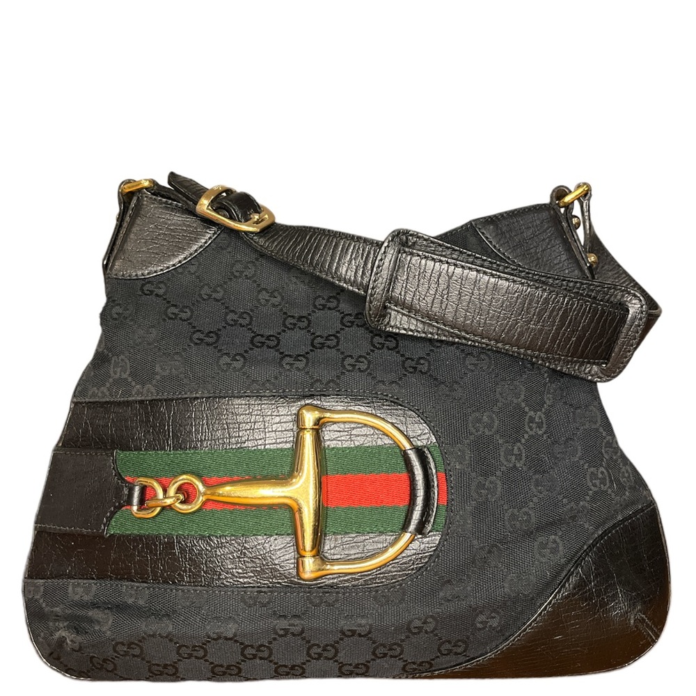 Authentic Gucci Hasler Horsebit Black Purse